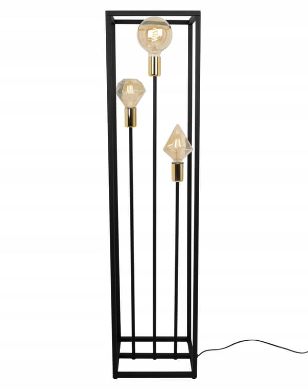 GULVLAMPE STÅENDE METAL SORT 130 CM