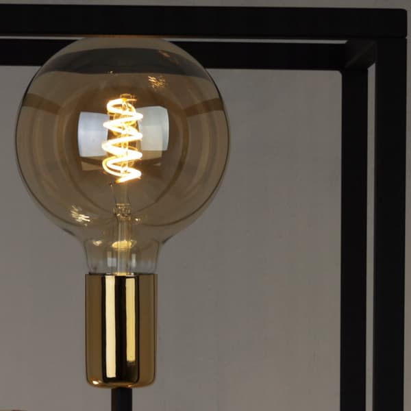 GULVLAMPE STÅENDE METAL SORT 130 CM