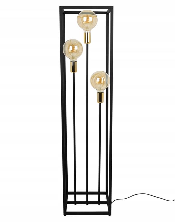 GULVLAMPE STÅENDE METAL SORT 130 CM