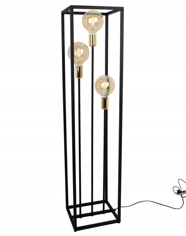 GULVLAMPE STÅENDE METAL SORT 130 CM