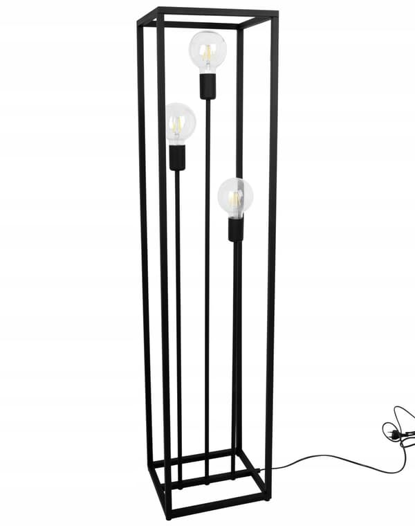 GOLVLAMPA STÅENDE MODERN METALL SVART
