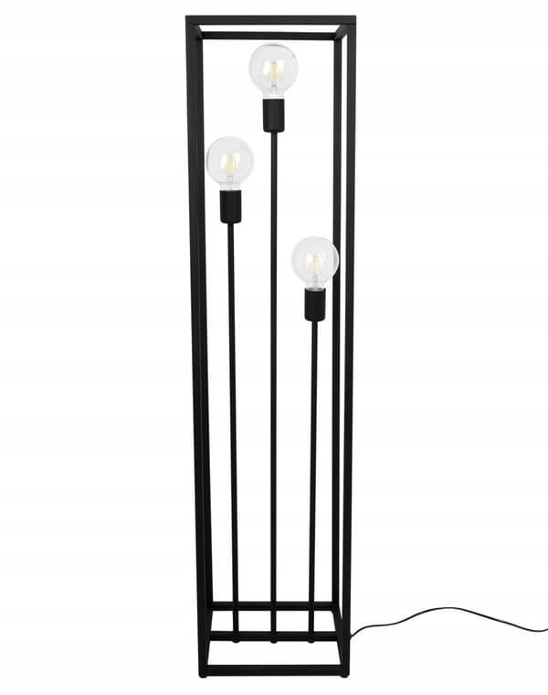 GOLVLAMPA STÅENDE MODERN METALL SVART
