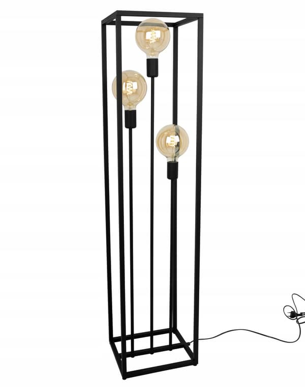 GOLVLAMPA STÅENDE MODERN METALL SVART