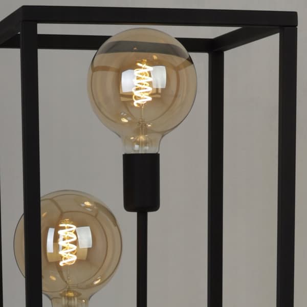 GOLVLAMPA STÅENDE MODERN METALL SVART