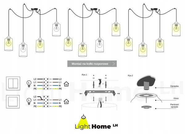 MODERNE LOFT HÆNGELAMPE SORT LED LAMPE Skærm