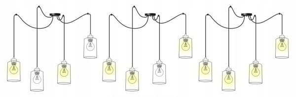 MODERNE LOFT HÆNGELAMPE SORT LED LAMPE Skærm
