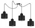 Miniatyrbillede 1 af 10: MODERNE LOFT HÆNGELAMPE SORT LED LAMPE Skærm