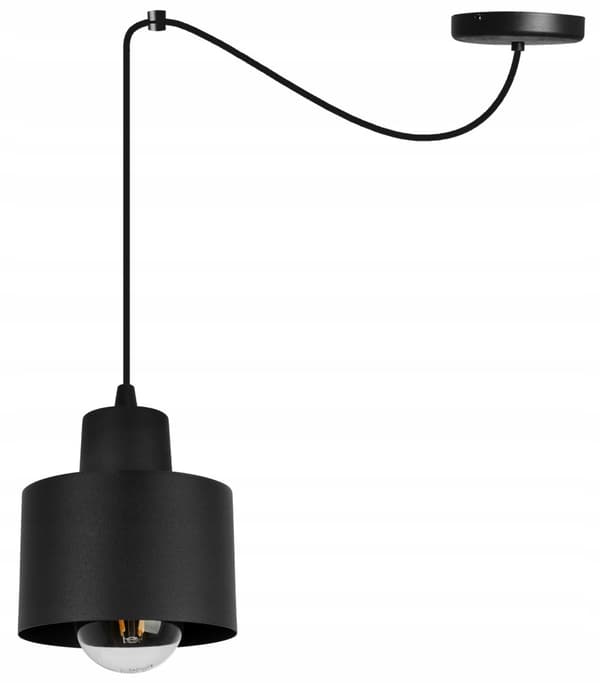 MODERNE LOFT HÆNGELAMPE SORT LED LAMPE Skærm