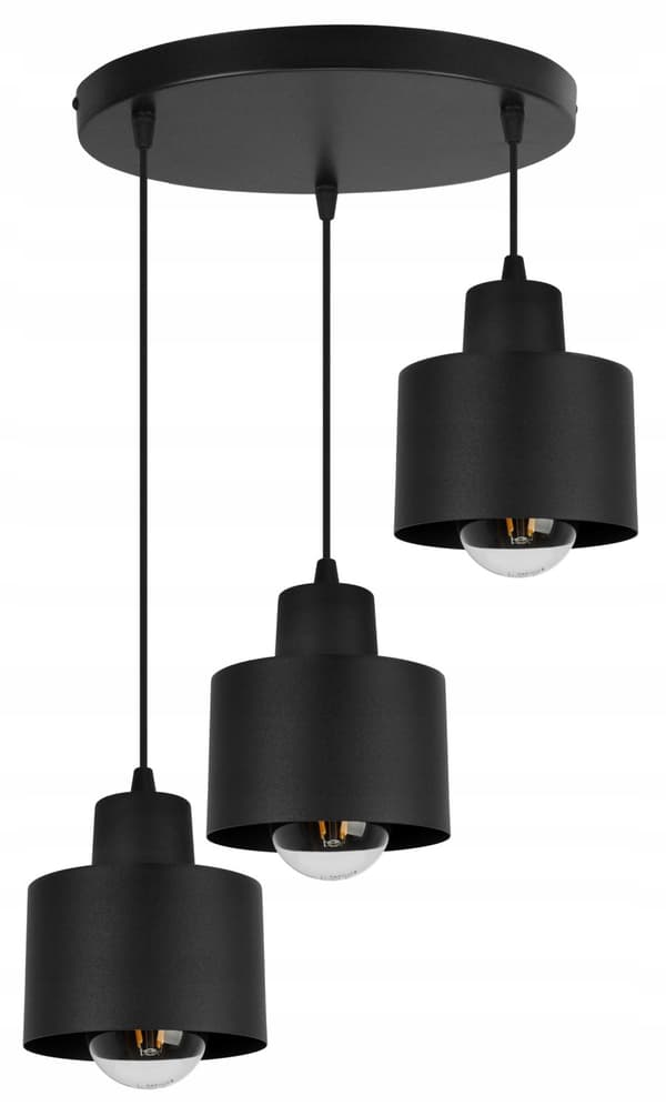 MODERNE LOFT HÆNGELAMPE SORT LED LAMPE Skærm