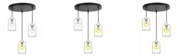 MODERNE LOFT HÆNGELAMPE SORT LED LAMPE Skærm