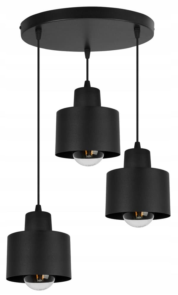 MODERNE LOFT HÆNGELAMPE SORT LED LAMPE Skærm