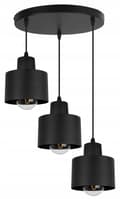 Miniatyrbillede 1 af 10: MODERNE LOFT HÆNGELAMPE SORT LED LAMPE Skærm