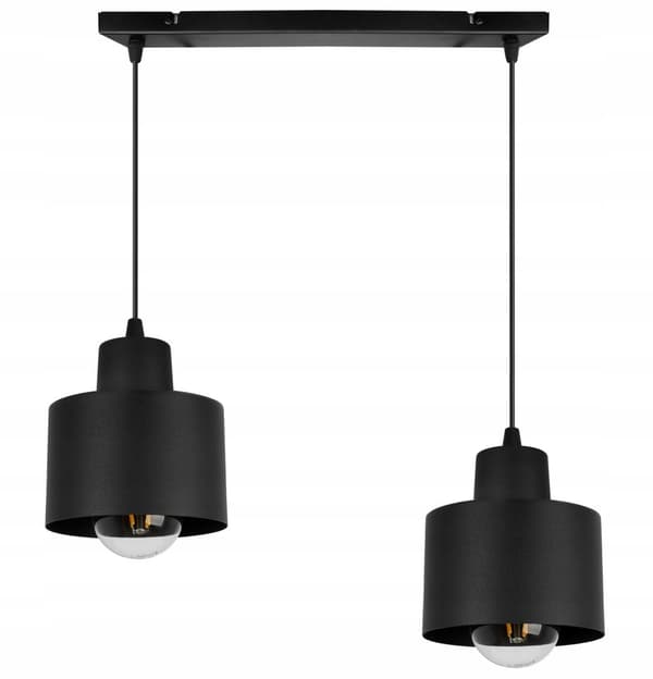 MODERNE LOFT HÆNGELAMPE SORT LED LAMPE Skærm