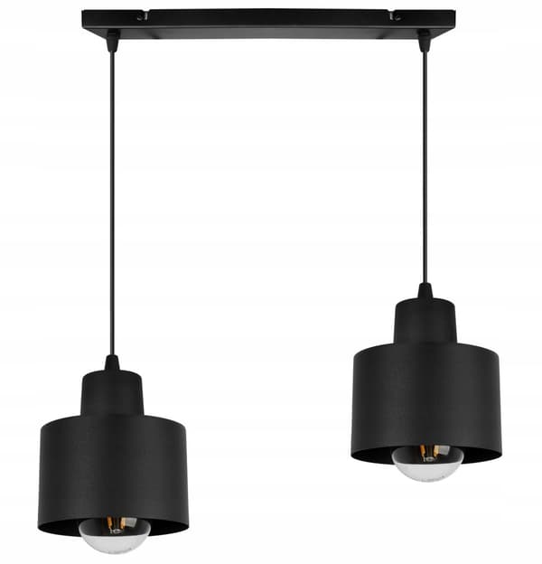 MODERNE LOFT HÆNGELAMPE SORT LED LAMPE Skærm