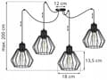 Miniatyrbillede 7 af 10: HÆNGELAMPE LOFT LYSKELYSE TRÅDLAMPE LAMPE LAMPE LED