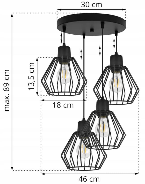 HÄNGLAMPA TAK LJUSLYSA TRÅDLAMPA LAMPA LAMPA LED