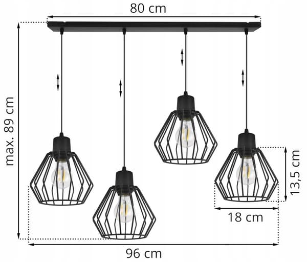 HÆNGELAMPE LOFT LYSKELYSE TRÅDLAMPE LAMPE LAMPE LED