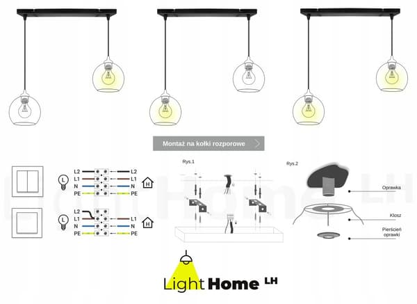 HÆNGELAMPE LOFT LYSKELYSE TRÅDLAMPE LAMPE LAMPE LED