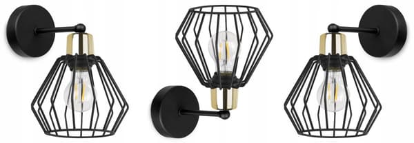 VÄGGLAMPA Sconce Shade Metal Wire LED