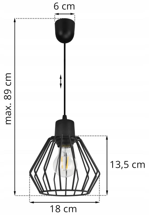 HÆNGELAMPE LOFT LYSKELYSE TRÅDLAMPE LAMPE LAMPE LED