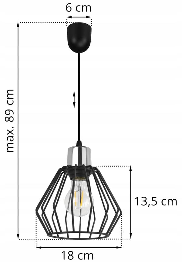 HÆNGELAMPE LOFT LYSKELYSE TRÅDLAMPE LAMPE LAMPE LED
