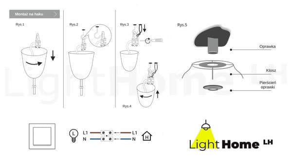 HÆNGELAMPE LOFT LYSKELYSE TRÅDLAMPE LAMPE LAMPE LED