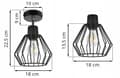 Miniatyrbillede 7 af 8: LOFT VÆG LAMPE METAL WIRE LAMPE LED