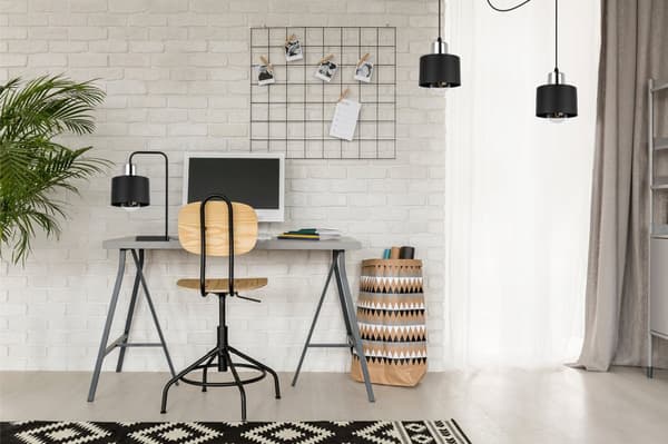 MODERN NATTBORDSLAMPA SVART LED-LAMPA