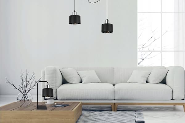 MODERN NATTBORDSLAMPA SVART LED-LAMPA