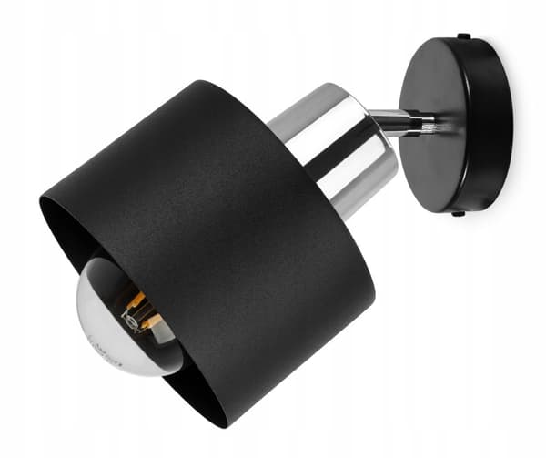 VÄGGLAMPA TAKLAMPA Sconce SVART LED
