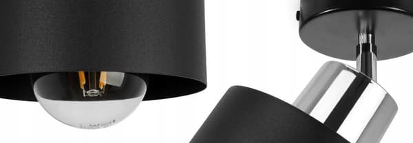 VÄGGLAMPA TAKLAMPA Sconce SVART LED