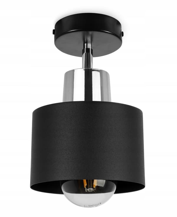 VÄGGLAMPA TAKLAMPA Sconce SVART LED