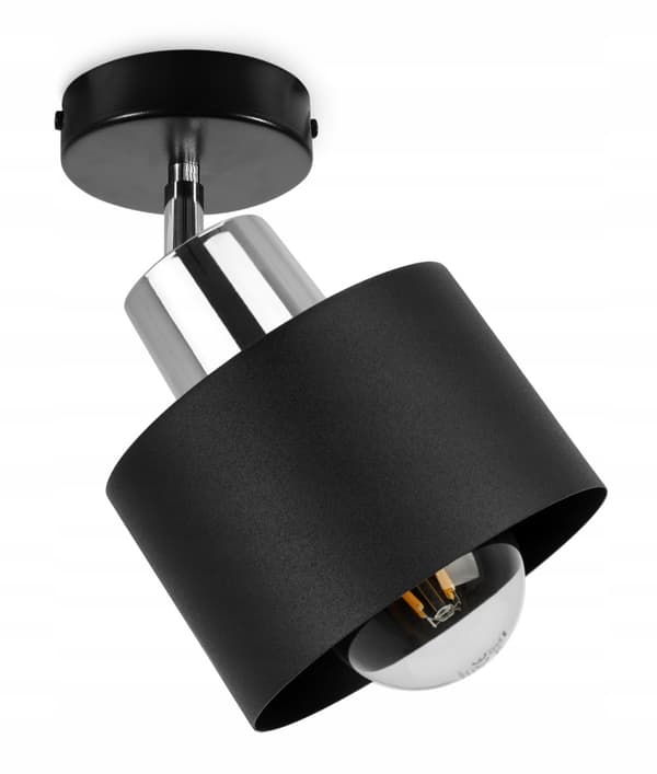VÄGGLAMPA TAKLAMPA Sconce SVART LED