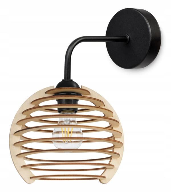 VÆGLAMPE, KVADRAT LAMPE, LOFTSLAMPE, TRÆLAMPE, LED