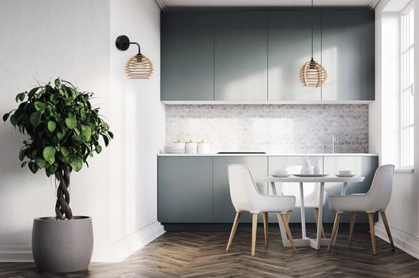 VÆGLAMPE, KVADRAT LAMPE, LOFTSLAMPE, TRÆLAMPE, LED