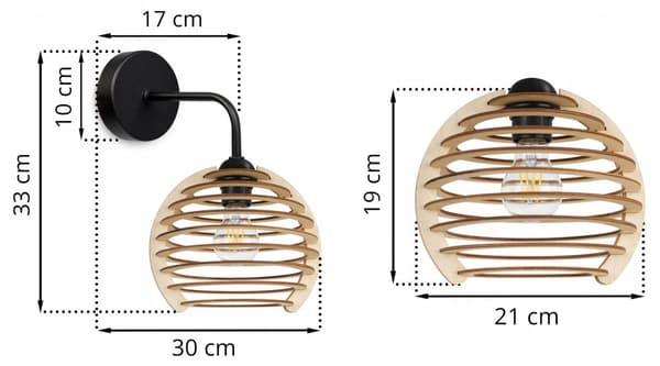 VÆGLAMPE, KVADRAT LAMPE, LOFTSLAMPE, TRÆLAMPE, LED