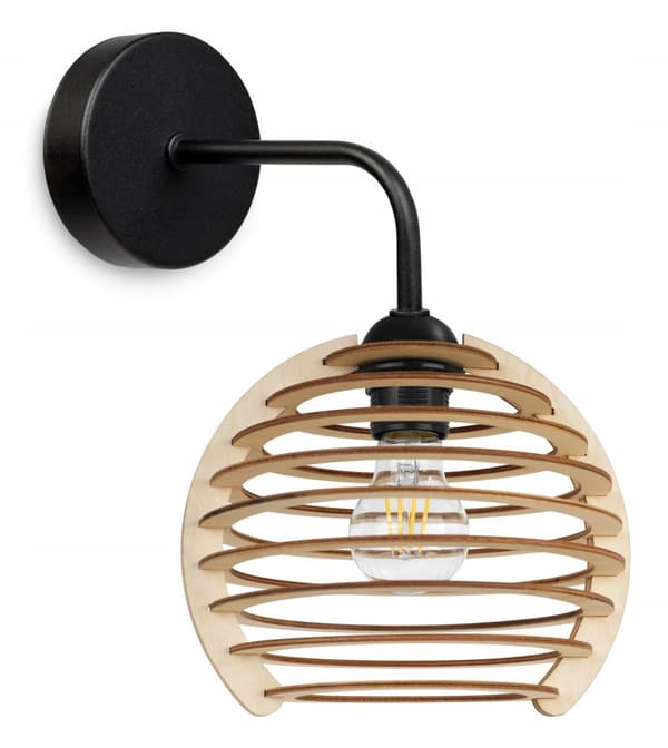 VÆGLAMPE, KVADRAT LAMPE, LOFTSLAMPE, TRÆLAMPE, LED