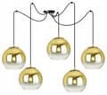 Miniatyrbillede 5 af 10: HÆNGELAMPE LOFT LYSKELYSE GULD LAMPESKÆRM 15 CM