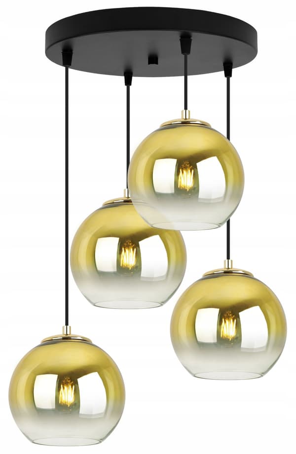 HÄNGLAMPA TAK LJUSKRAKA GULD LAMPSKÄRM 15 CM