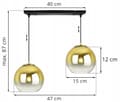 Miniatyrbild 7 av 10: HÄNGLAMPA TAK LJUSKRAKA GULD LAMPSKÄRM 15 CM