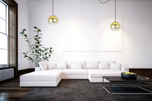 HÄNGLAMPA TAK LJUSKRAKA GULD LAMPSKÄRM 20 CM
