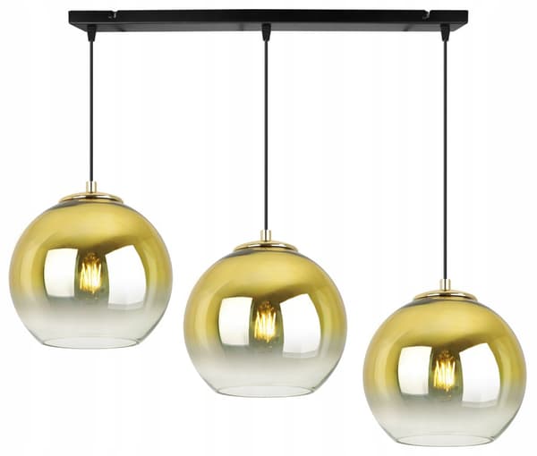 HÄNGLAMPA TAK LJUSKRAKA GULD LAMPSKÄRM 20 CM