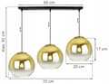 Miniatyrbild 8 av 10: HÄNGLAMPA TAK LJUSKRAKA GULD LAMPSKÄRM 20 CM