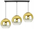 Miniatyrbild 1 av 10: HÄNGLAMPA TAK LJUSKRAKA GULD LAMPSKÄRM 20 CM