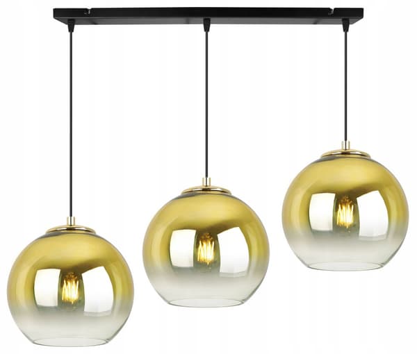 HÄNGLAMPA TAK LJUSKRAKA GULD LAMPSKÄRM 20 CM