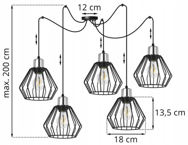 HÄNGLAMPA TAK LJUSLYSA TRÅDLAMPA LAMPA LAMPA LED