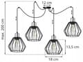 Miniatyrbild 7 av 10: HÄNGLAMPA TAK LJUSLYSA TRÅDLAMPA LAMPA LAMPA LED