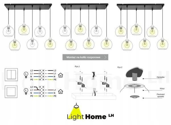 HÆNGELAMPE LOFT LYSKELYSE TRÅDLAMPE LAMPE LAMPE LED