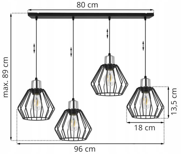 HÆNGELAMPE LOFT LYSKELYSE TRÅDLAMPE LAMPE LAMPE LED