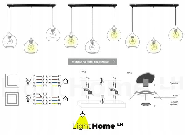 HÄNGLAMPA TAK LJUSLYSA TRÅDLAMPA LAMPA LAMPA LED